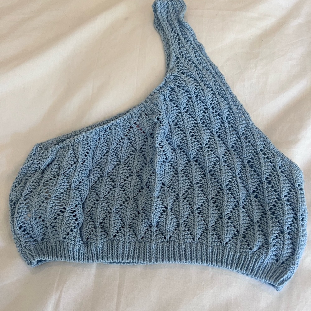 Edikted Light Blue Knit Top